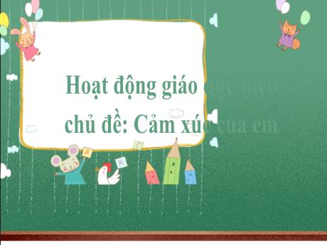 Bài giảng Hoạt động trải nghiệm 4 - Tuần 8: Chủ đề Cảm xúc của em - Hà Thị Lê Na