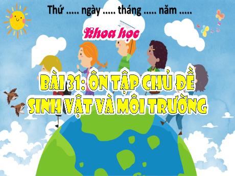 Bài giảng Khoa học 4 - Bài 31: Ôn tập chủ đề sinh vật và môi trường - Hà Thị Lê Na