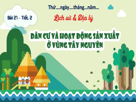 Bài giảng Lịch sử & Địa lí 4 - Bài 21: Dân cư và hoạt động sản xuất ở vùng Tây Nguyên (Tiết 2) - Hà Thị Lê Na