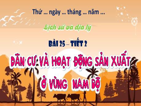 Bài giảng Lịch sử & Địa lí 4 - Bài 25: Dân cư và hoạt động sản xuất ở vùng Nam Bộ (Tiết 2) - Hà Thị Lê Na