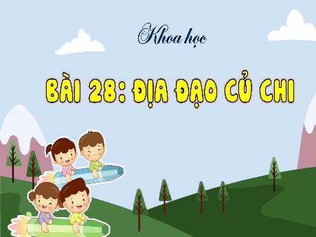 Bài giảng Lịch sử & Địa lí 4 - Bài 28: Địa đạo Củ Chi - Hà Thị Lê Na