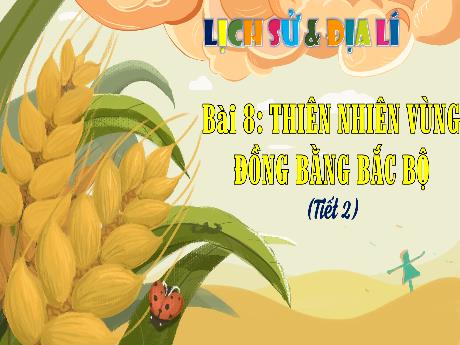 Bài giảng Lịch sử & Địa lí 4 - Bài 8: Thiên nhiên vùng đồng bằng Bắc Bộ (Tiết 2) - Hà Thị Lê Na