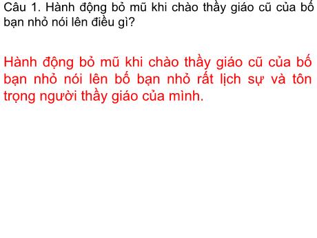 Bài giảng Tiếng Việt 4 - Bài: Người thầy đầu tiên của bố tôi - Hà Thị Lê Na