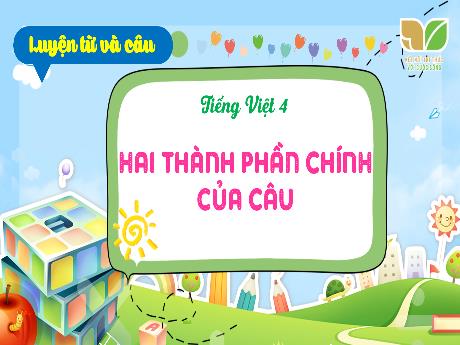 Bài giảng Tiếng Việt 4 (Luyện từ và câu) - Bài: Hai thành phần chính của câu - Cao Thị Thủy