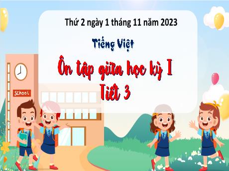 Bài giảng Tiếng Việt 4 - Ôn tập giữa học kì I (Tiết 3) - Năm học 2023-2024 - Cao Thị Thủy