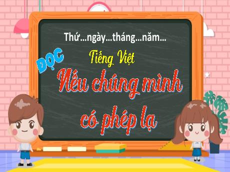Bài giảng Tiếng Việt 4 (Tập đọc) - Bài: Nếu chúng mình có phép lạ - Hà Thị Lê Na